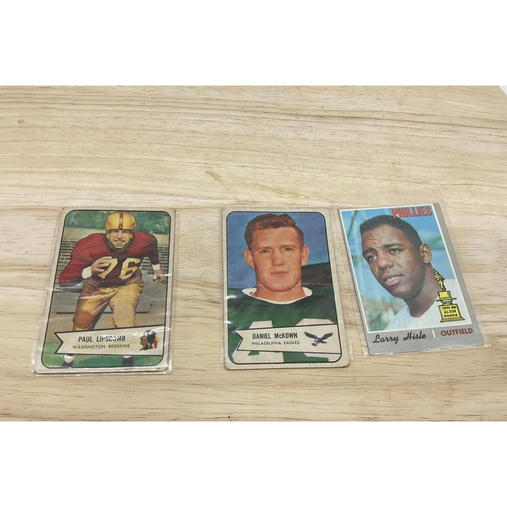 Vintage Paul Lipscomb Daniel McKown Larry Hisle Football Baseball Card Lot